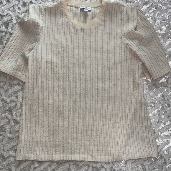 Current Air Tops - Current Air Cream Textured Top
